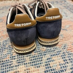 Navy and pink tennis shoes